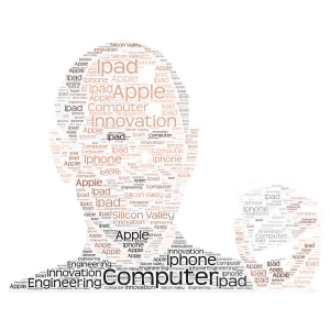 Steve Jobs word cloud art