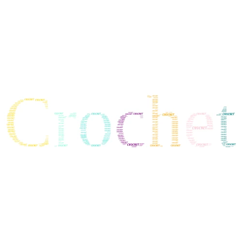 CROCHET word cloud art