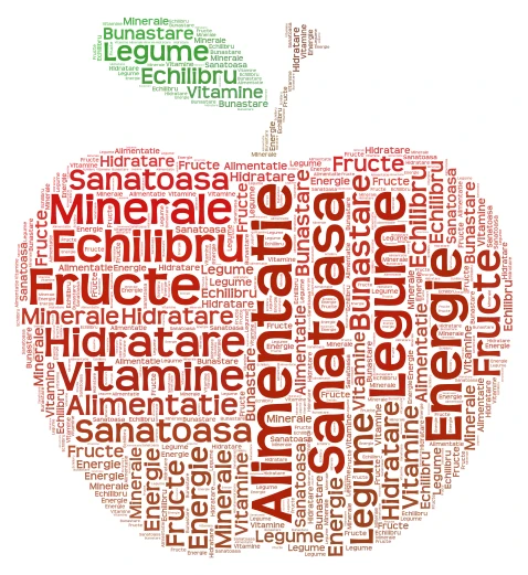 Alimentație Sănătoasă word cloud art