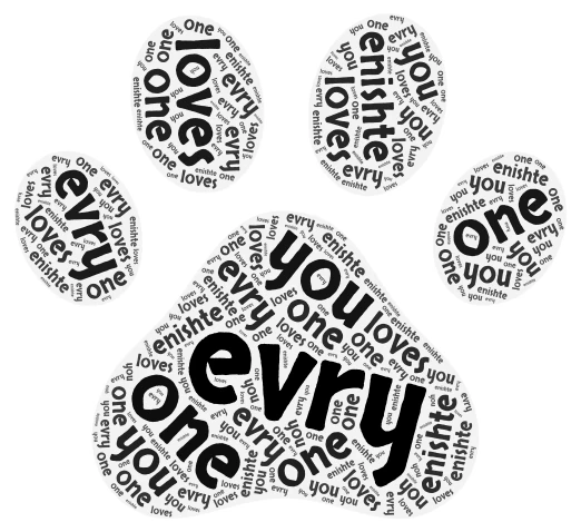 evry one loves you enishte word cloud art