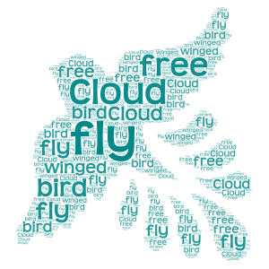 free birdy word cloud art