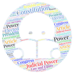 Constitution power word cloud art