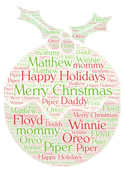 Caroline word cloud art