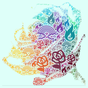 RainbowRoseFlame Look in comments to know how to add emojis word cloud art