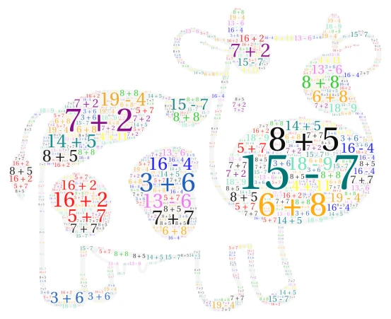 farm math word cloud art