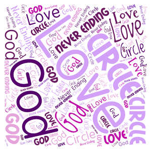 God's love word cloud art