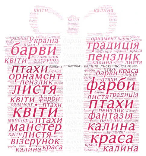 Петриківський розпис word cloud art