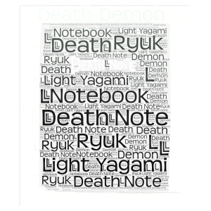 Death Note word cloud art