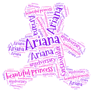 ariana word cloud art