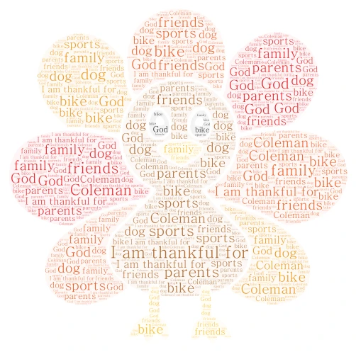 Thankgiving word cloud art