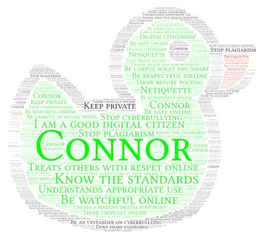 green duck word cloud art