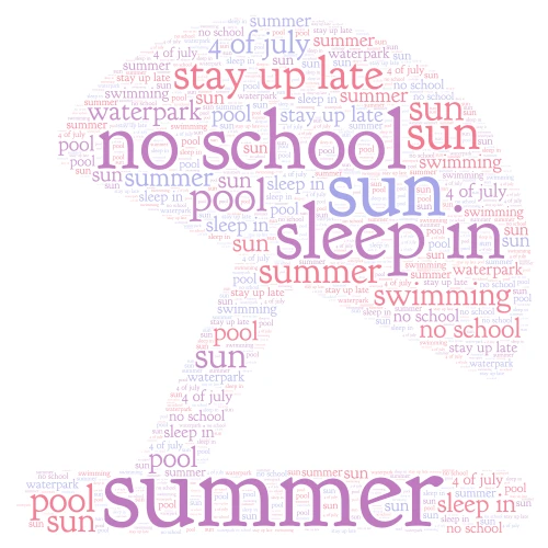 summer word cloud art