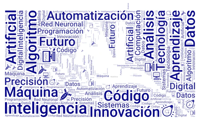 Inteligencia Artificial word cloud art