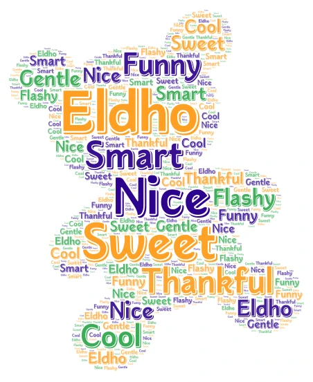 Eldho word cloud art