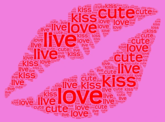 love life word cloud art