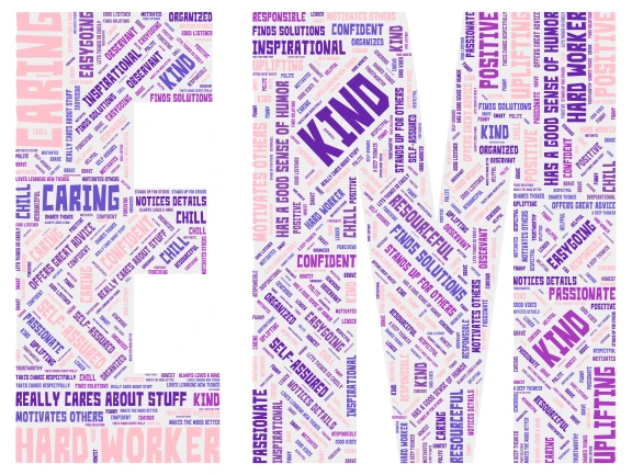 Elianna word cloud art