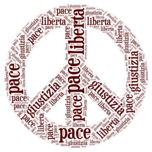 peace word cloud art