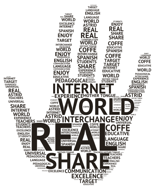 OUR REAL WORLD word cloud art