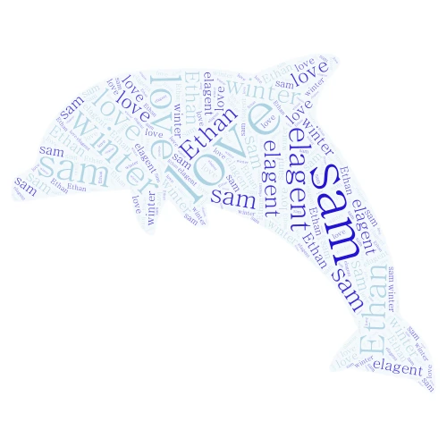 dolphin dive word cloud art