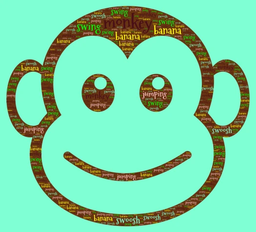 monkey word cloud art