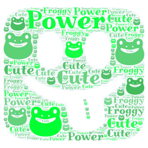 Froggy Power word cloud art
