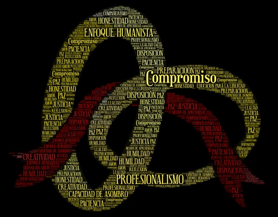 COMPROMISO word cloud art