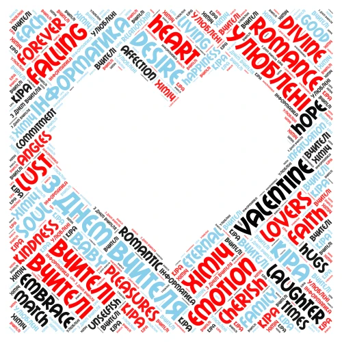 Heart 2 word cloud art