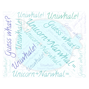 Uniwhale! word cloud art