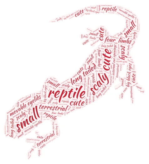 gecko art word cloud art