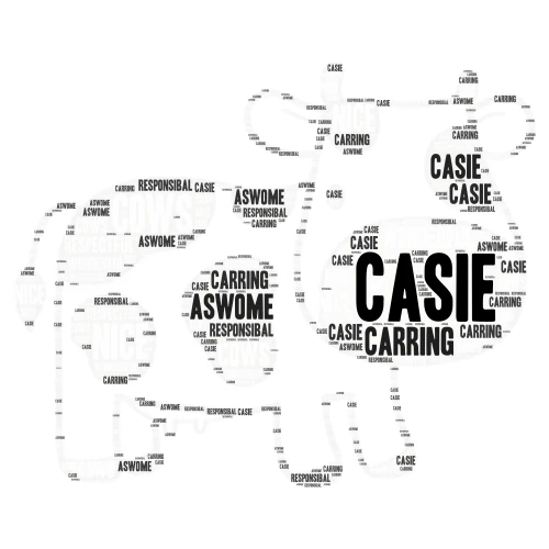 Casie Cow word cloud art