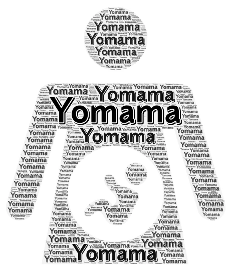 Yomama word cloud art