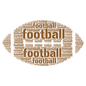 football word cloud art