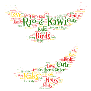 Kaks Rio & Kiwi ❤️ word cloud art