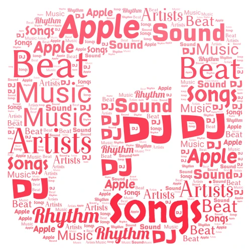 Apple Music word cloud art
