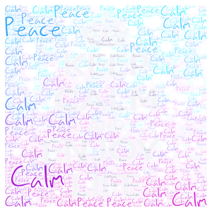 Peace & Calm word cloud art