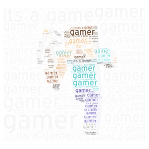 mincraft the game. word cloud art