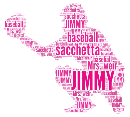 baseball word cloud art