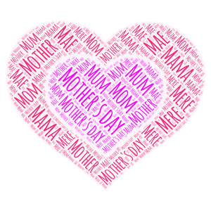 Mother's day word cloud art