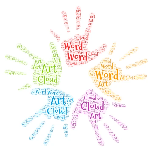 Tata word cloud art