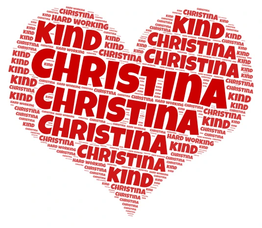 Christina word cloud art