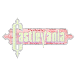 Castlevania logo word cloud art