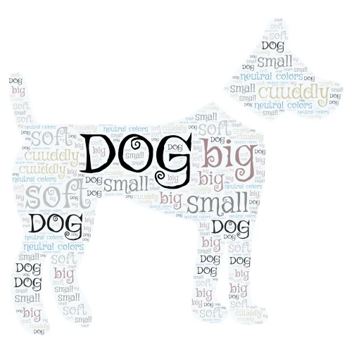 dog word cloud art