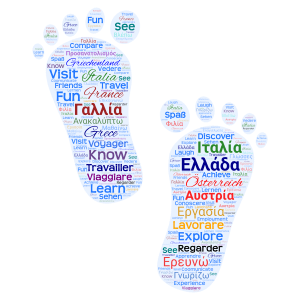 Chania2019 feet word cloud art