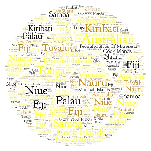 Pacific-Basin word cloud art