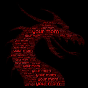 your mom word cloud art