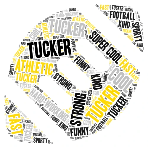 Tucker word cloud art