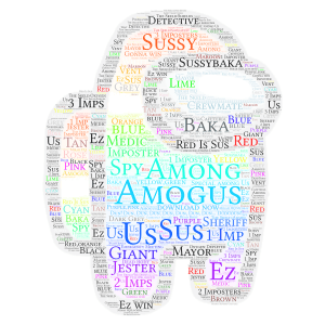 Even, Even More Upgraded Rainbow Among Us word cloud art