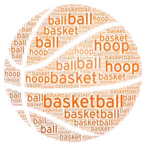 Basketball (suggested by kitty@home) word cloud art