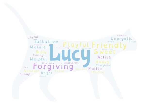 Lucy 507 word cloud art