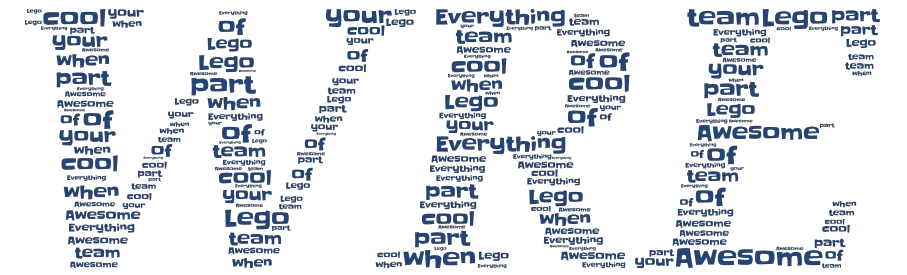 Lego  word cloud art
